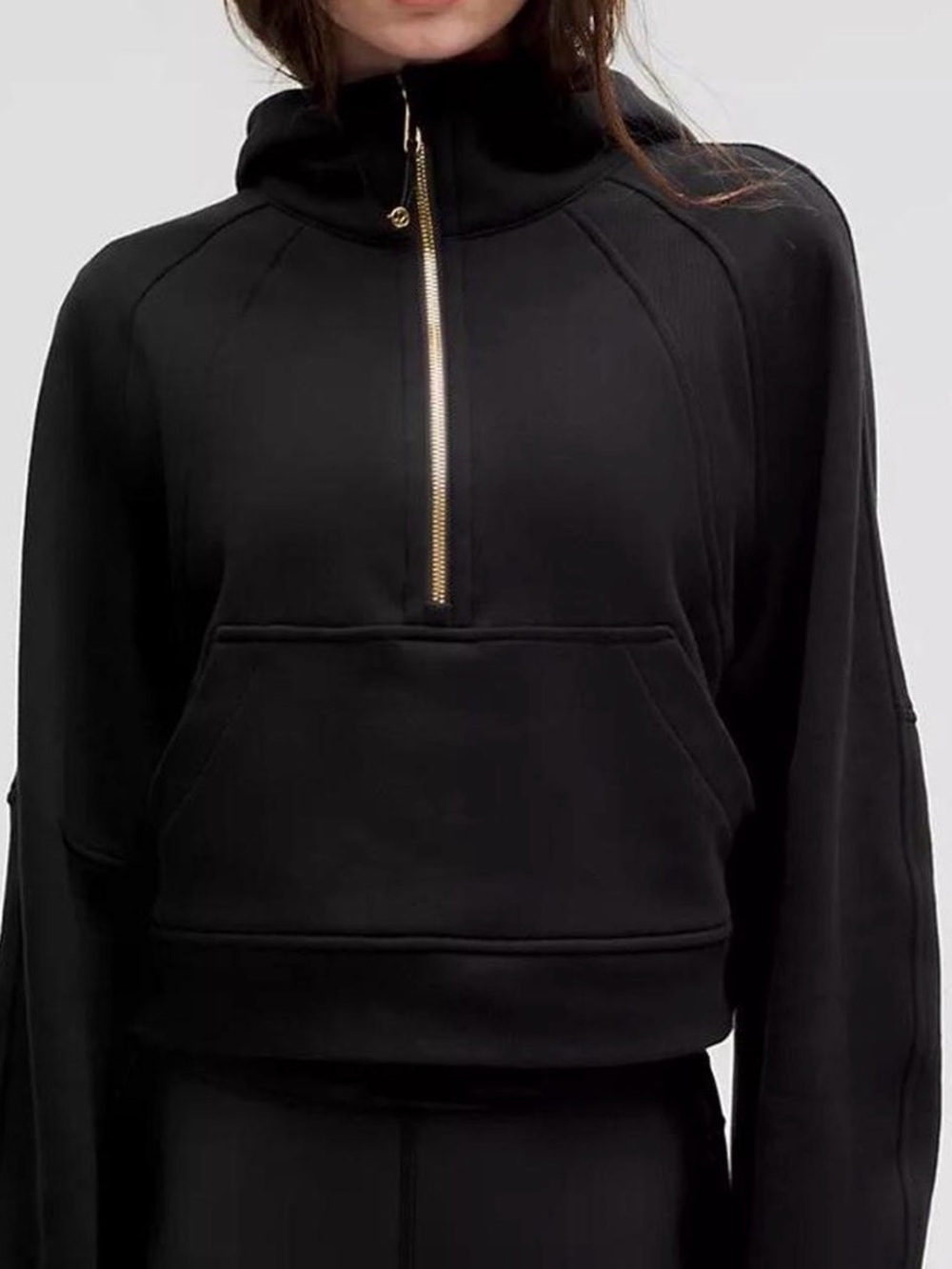 NWT Lululemon Half Zip Scuba BLack/Gold Hardware (XS/S)